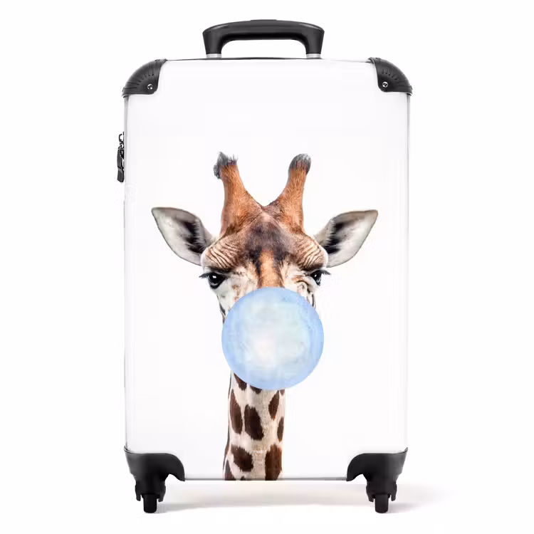 Kauwende Kobus blauw NBS - Handbagage koffer - Unisex middel -productfoto_recht