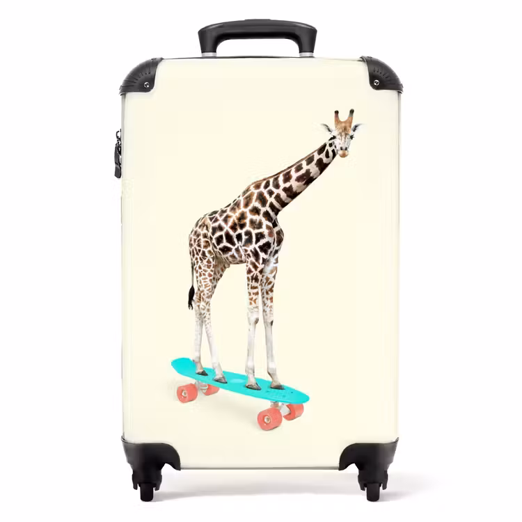 Gierende giraffe NBS - Handbagage koffer - Unisex middel -productfoto_recht