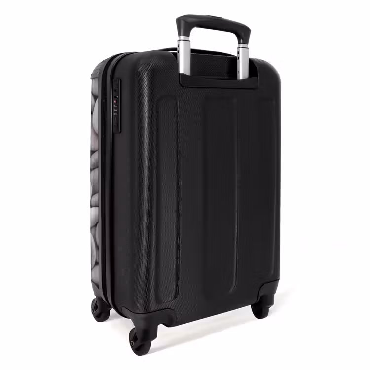 Kiezels - Stenen - Grijs NBS - Handbagage koffer - Volwassenen Unisex middel -achterkant
