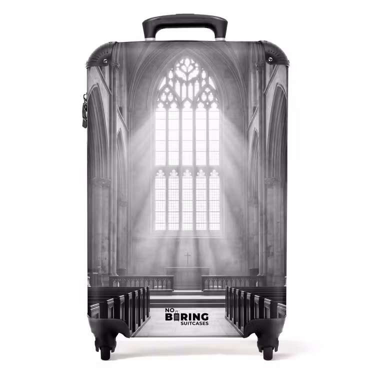 Koffer - Kirche – Innenraum – Lichtstrahlen – Architektur – Klassik - Kerk - Interieur - Lichtstralen - Architectuur - Klassiek NBS - Handbagage koffer - Volwassenen Unisex middel