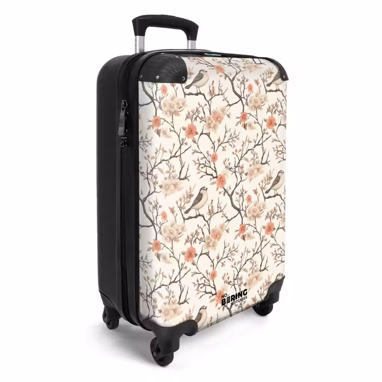 Kersenbloesem - Mus - Roze NBS - Handbagage koffer - Volwassenen Unisex middel -productfoto_3d