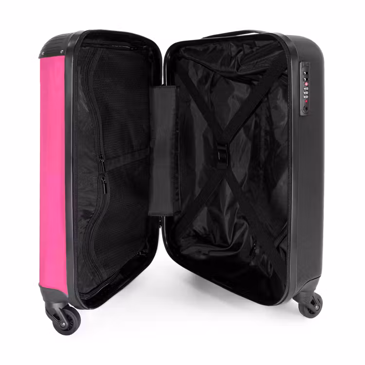 Kers - Roze - Fruit NBS - Handbagage koffer - Volwassenen Unisex middel -binnenkant
