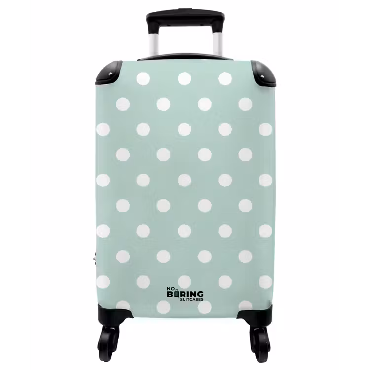 Koffer - Klassik – Polka – Grün - Klassiek - Polka - Groen NBS - Handbagage koffer - Vrouwen middel