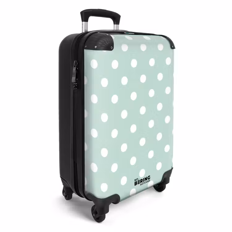 Koffer - Klassik – Polka – Grün - Klassiek - Polka - Groen NBS - Handbagage koffer - Vrouwen middel