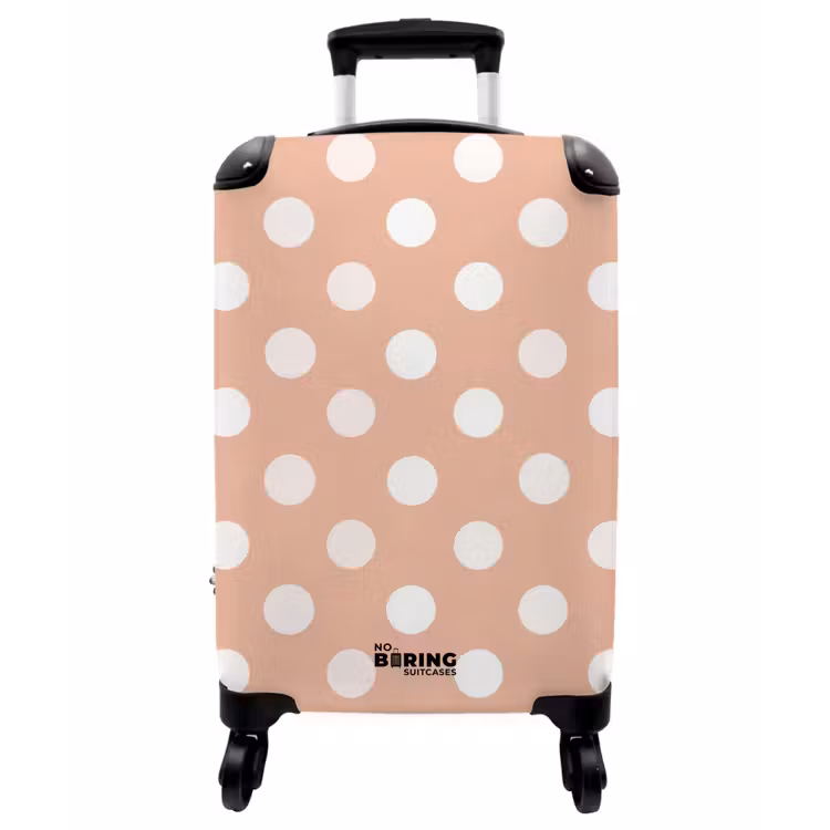 Koffer - Klassik – Polka – Pfirsich - Klassiek - Polka - Perzik NBS - Handbagage koffer - Vrouwen middel