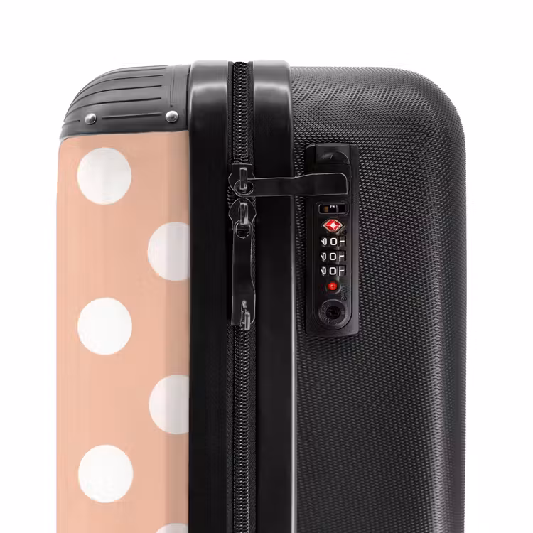Koffer - Klassik – Polka – Pfirsich - Klassiek - Polka - Perzik NBS - Handbagage koffer - Vrouwen middel