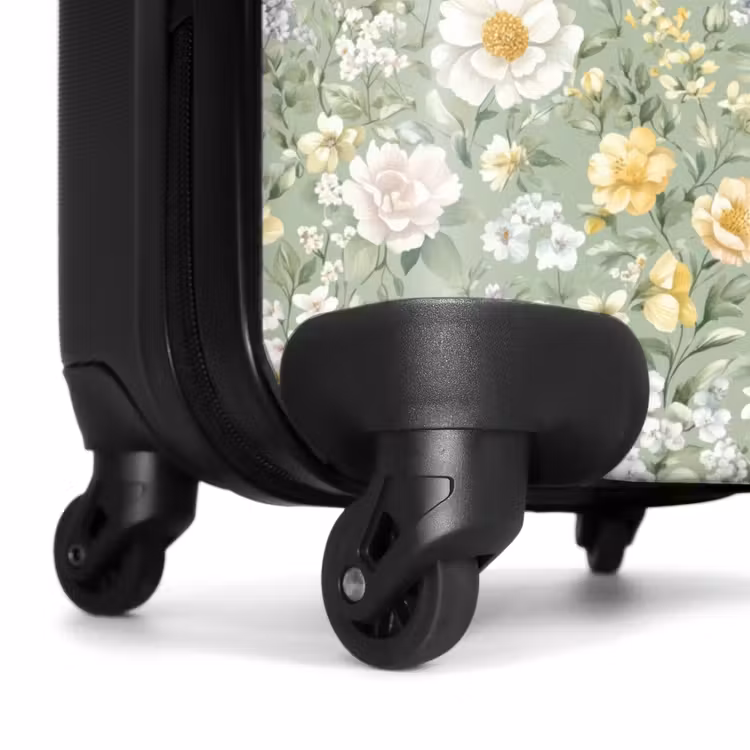 Koffer - Klassisch – Blumenmuster – Bunt - Klassiek - Bloemenpatroon - Kleurrijk NBS - Handbagage koffer - Vrouwen middel