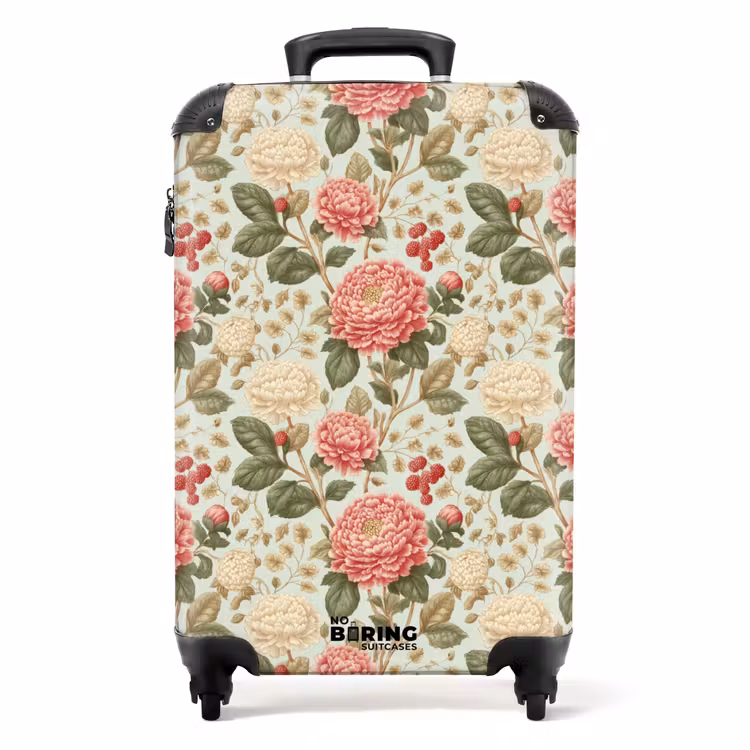 Klassiek - Botanisch - Veelkleurig NBS - Handbagage koffer - Volwassenen Unisex middel -productfoto_recht