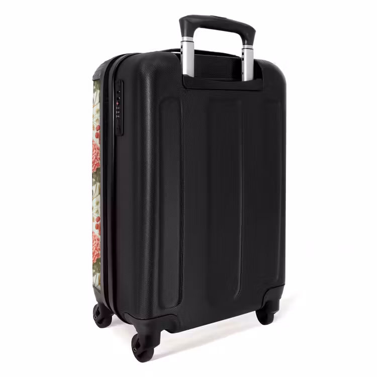 Klassiek - Botanisch - Veelkleurig NBS - Handbagage koffer - Volwassenen Unisex middel -achterkant