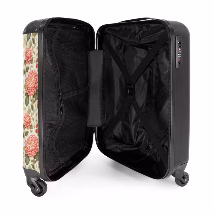Klassiek - Botanisch - Veelkleurig NBS - Handbagage koffer - Volwassenen Unisex middel -binnenkant