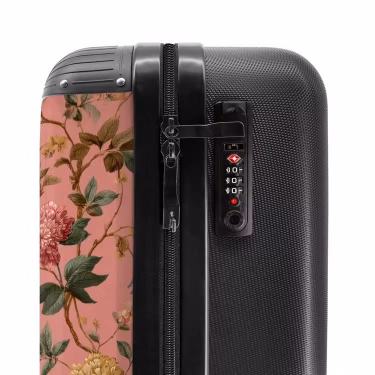Klassiek - Botanisch - Roze NBS - Handbagage koffer - Volwassenen Unisex middel -slot