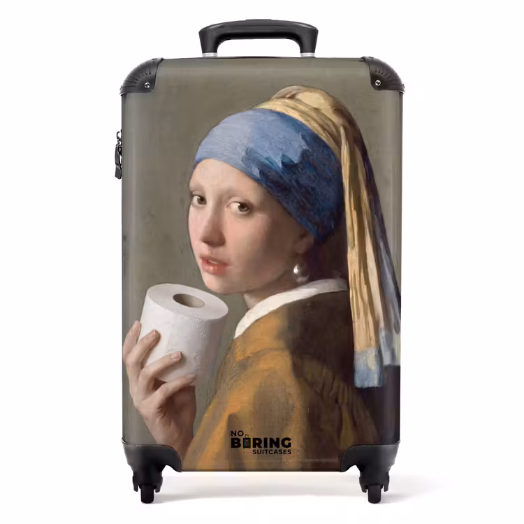 Klassiek - Humor - Kleurrijk NBS - Handbagage koffer - Volwassenen Unisex middel -productfoto_recht