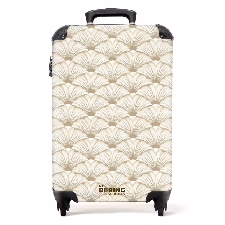 Klassiek - Art - Beige NBS - Handbagage koffer - Volwassenen Unisex middel -productfoto_recht