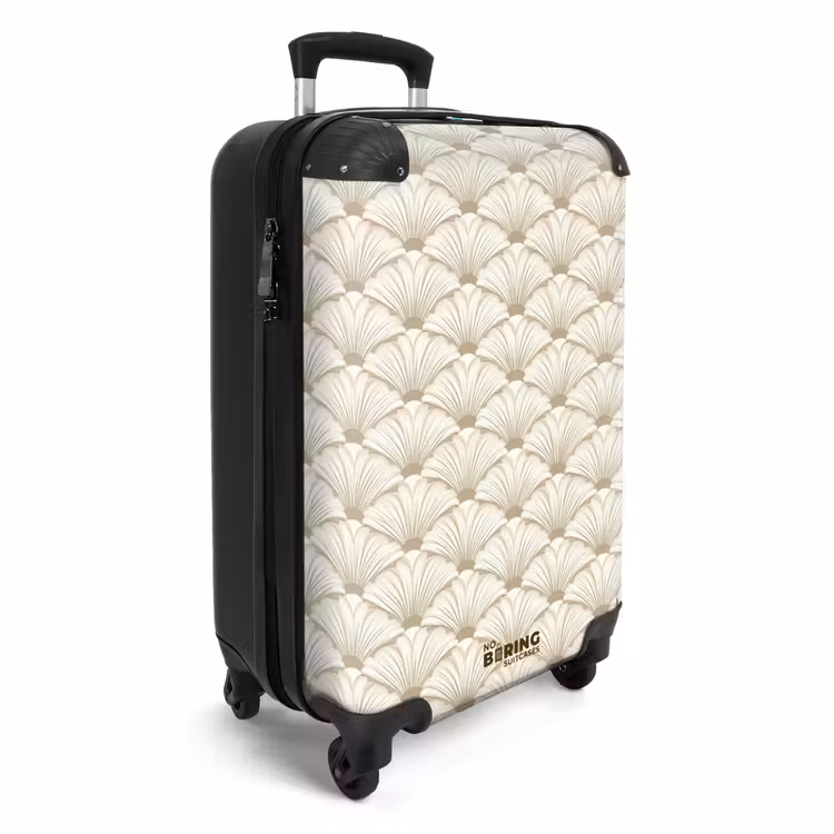 Klassiek - Art - Beige NBS - Handbagage koffer - Volwassenen Unisex middel -productfoto_3d