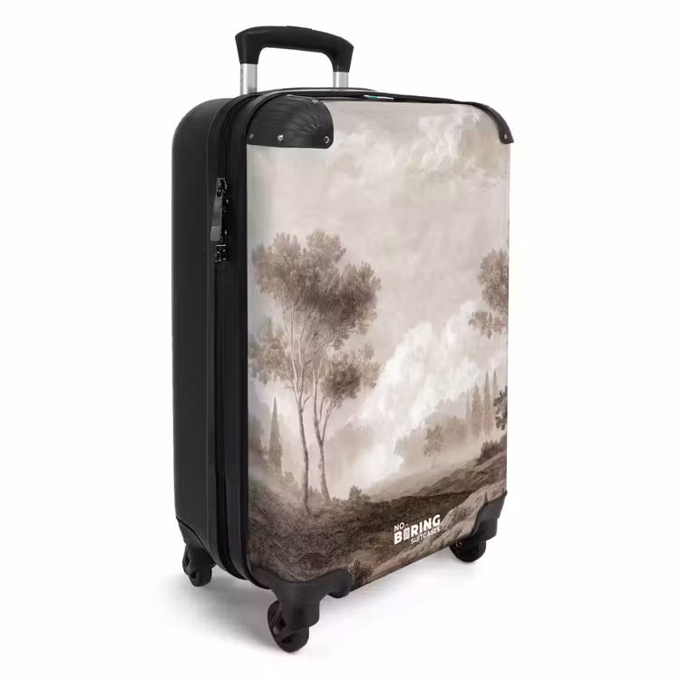 Klassiek - Landschap - Neutraal NBS - Handbagage koffer - Volwassenen Unisex middel -productfoto_3d