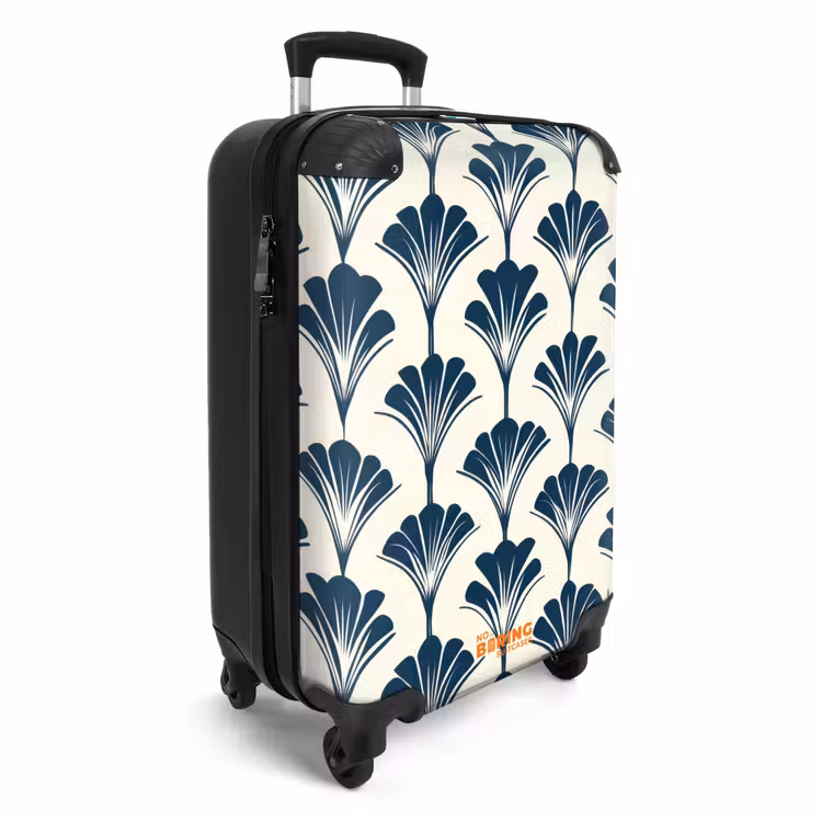 Klassiek - Motief - Blauw NBS - Handbagage koffer - Volwassenen Unisex middel -productfoto_3d