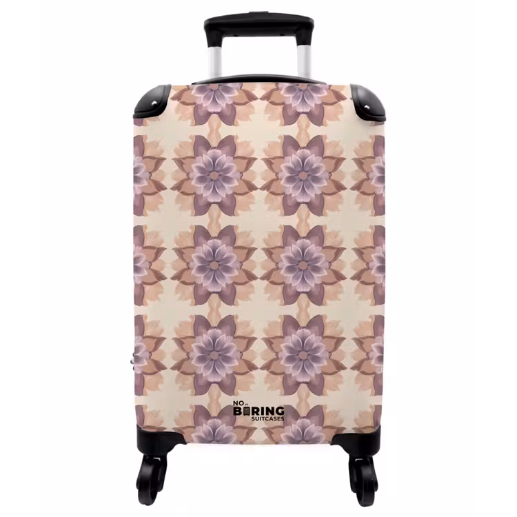 Koffer - Klassisch – Muster – Lila - Klassiek - Patroon - Paars NBS - Handbagage koffer - Vrouwen middel