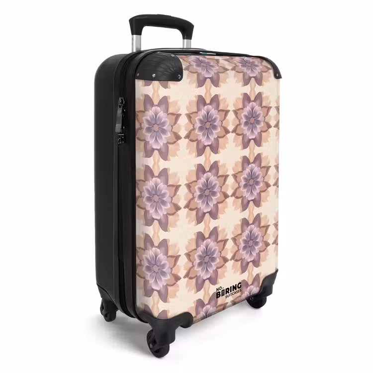 Koffer - Klassisch – Muster – Lila - Klassiek - Patroon - Paars NBS - Handbagage koffer - Vrouwen middel