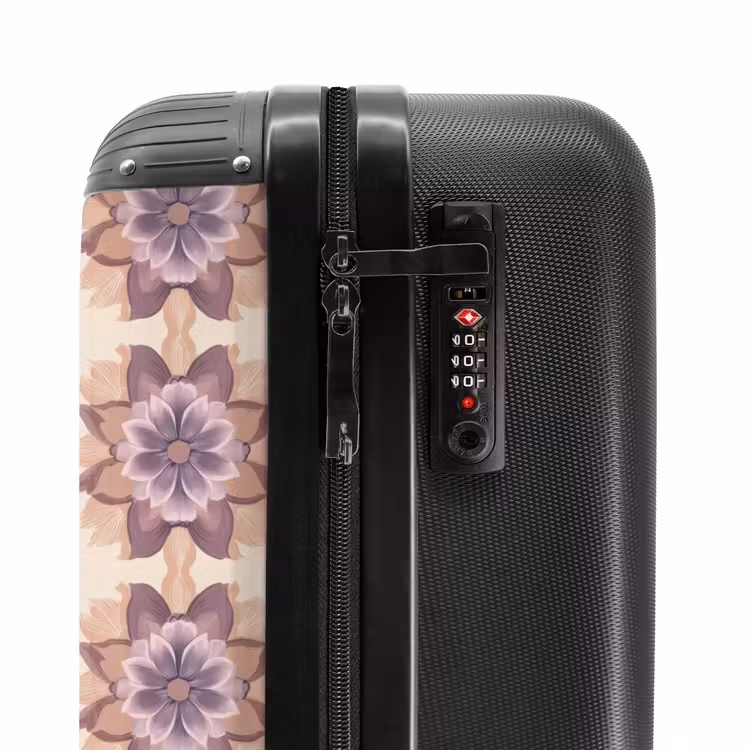 Koffer - Klassisch – Muster – Lila - Klassiek - Patroon - Paars NBS - Handbagage koffer - Vrouwen middel