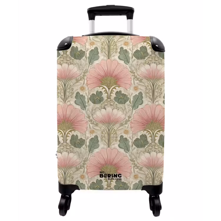 Koffer - Klassisch - Muster - Rosa - Klassiek - Patroon - Roze NBS - Handbagage koffer - Vrouwen middel