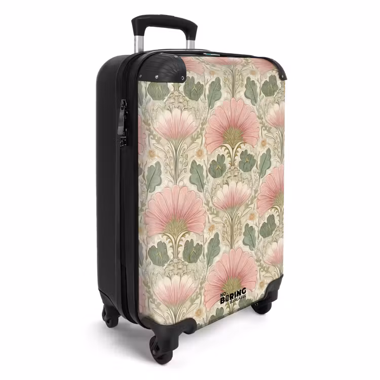 Koffer - Klassisch - Muster - Rosa - Klassiek - Patroon - Roze NBS - Handbagage koffer - Vrouwen middel