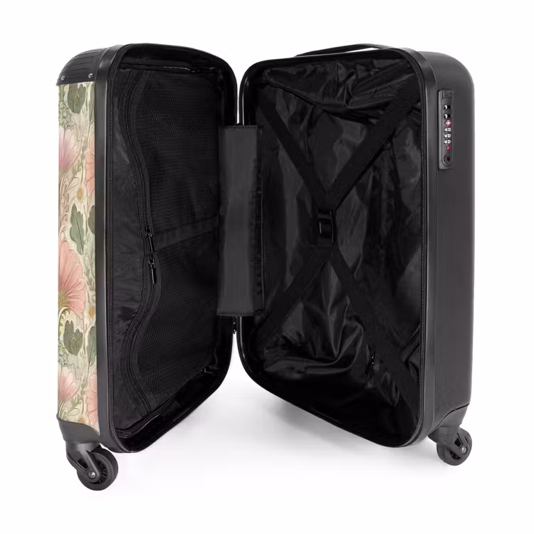 Koffer - Klassisch - Muster - Rosa - Klassiek - Patroon - Roze NBS - Handbagage koffer - Vrouwen middel