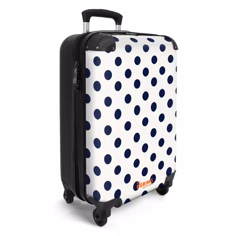 Koffer - Klassisch – Punkte – Blau - Klassiek - Stippen - Blauw NBS - Handbagage koffer - Vrouwen middel