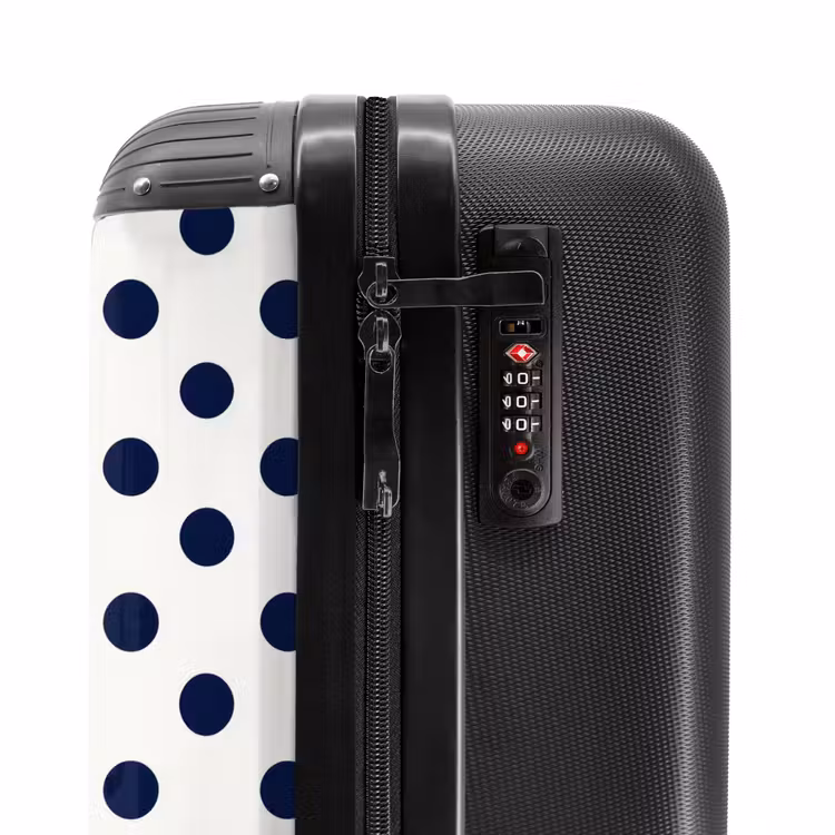 Koffer - Klassisch – Punkte – Blau - Klassiek - Stippen - Blauw NBS - Handbagage koffer - Vrouwen middel