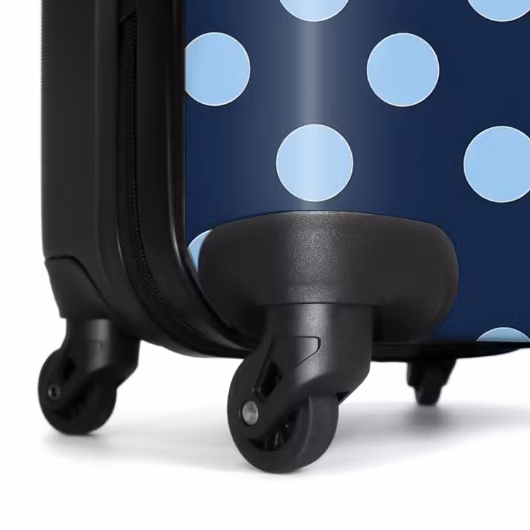 Koffer - Klassisch – Punkte – Blau - Klassiek - Dots - Blauw NBS - Handbagage koffer - Vrouwen middel