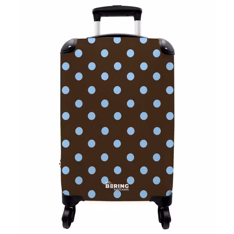 Koffer - Klassisch – Punkte – Braun - Klassiek - Stippen - Bruin NBS - Handbagage koffer - Vrouwen middel