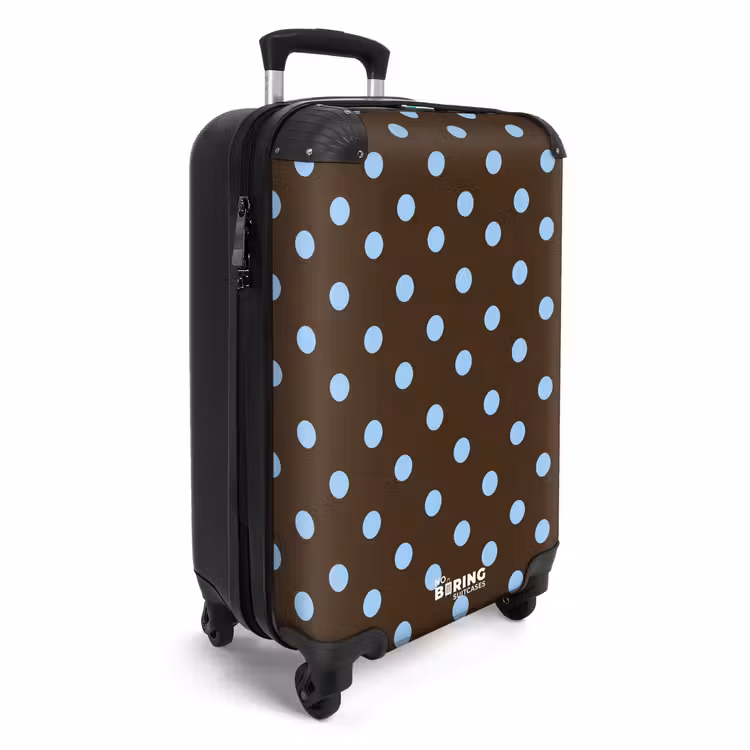 Koffer - Klassisch – Punkte – Braun - Klassiek - Stippen - Bruin NBS - Handbagage koffer - Vrouwen middel