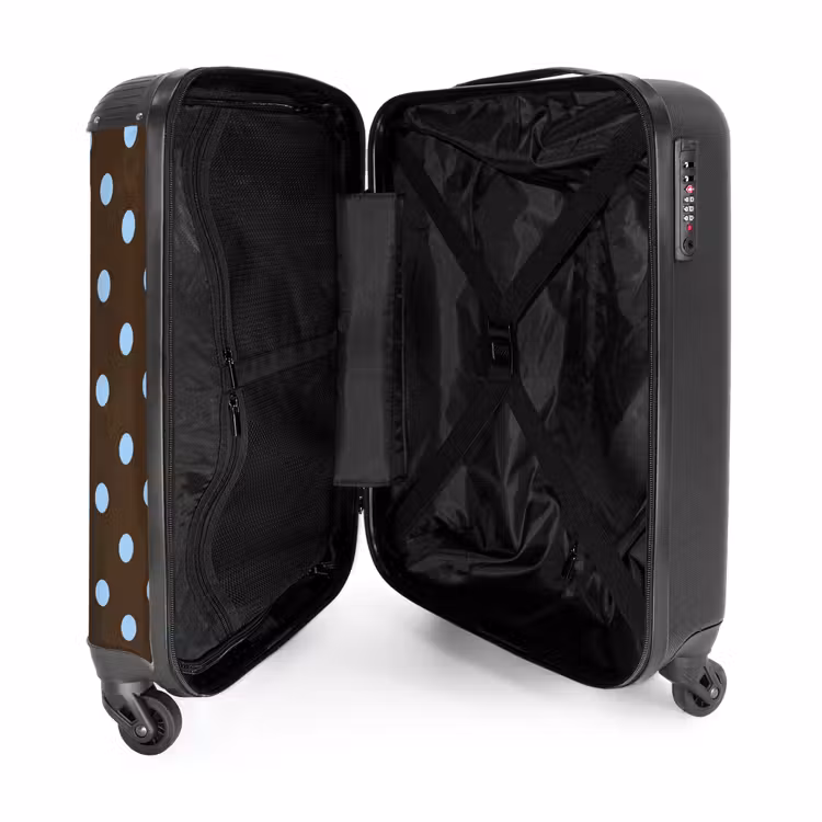 Koffer - Klassisch – Punkte – Braun - Klassiek - Stippen - Bruin NBS - Handbagage koffer - Vrouwen middel