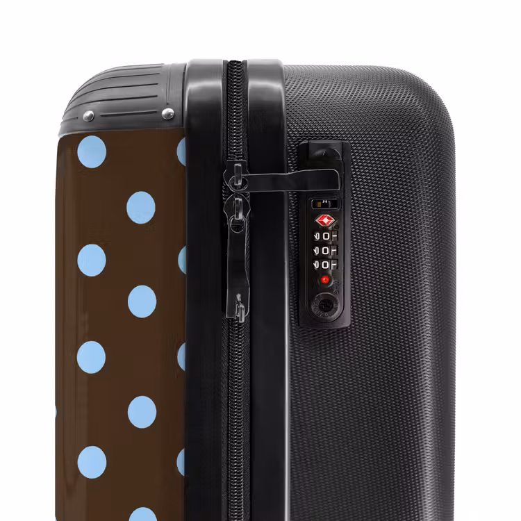 Koffer - Klassisch – Punkte – Braun - Klassiek - Stippen - Bruin NBS - Handbagage koffer - Vrouwen middel