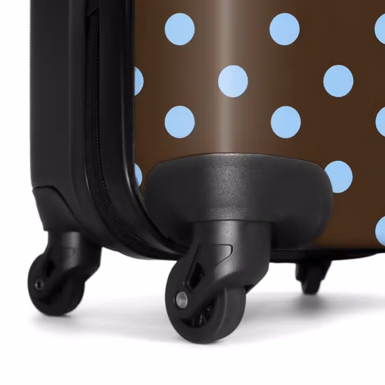 Koffer - Klassisch – Punkte – Braun - Klassiek - Stippen - Bruin NBS - Handbagage koffer - Vrouwen middel