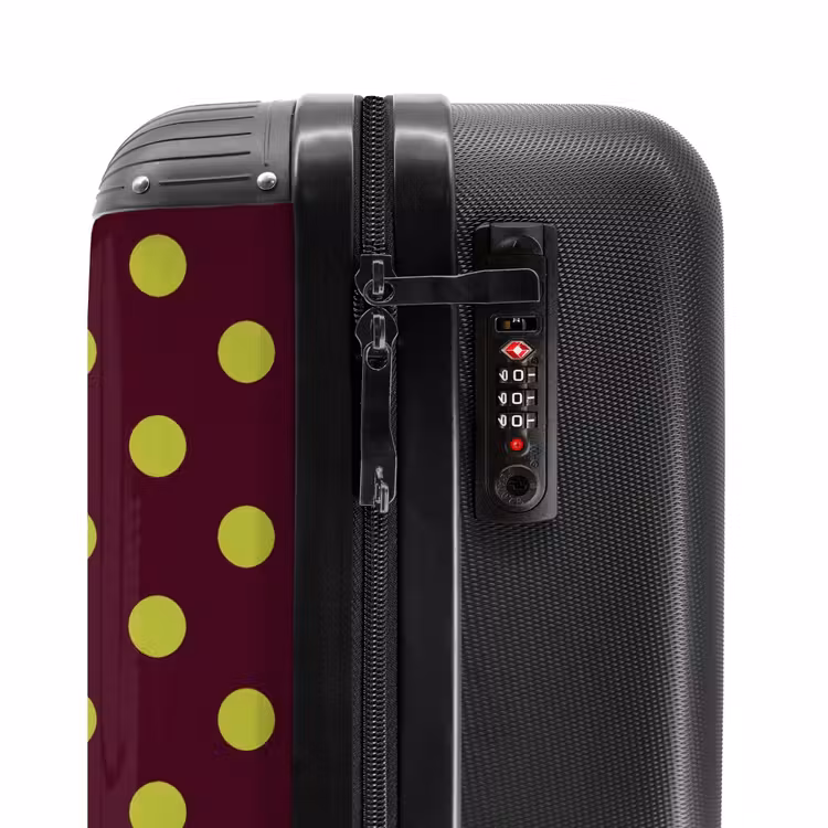 Koffer - Klassisch – Punkte – Grün - Klassiek - Stippen - Groen NBS - Handbagage koffer - Vrouwen middel