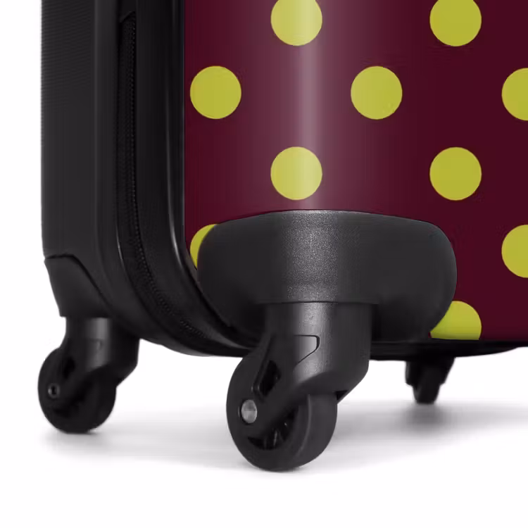 Koffer - Klassisch – Punkte – Grün - Klassiek - Stippen - Groen NBS - Handbagage koffer - Vrouwen middel