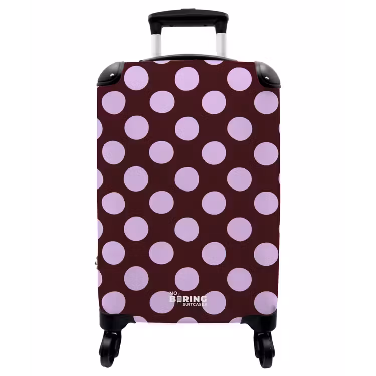 Koffer - Klassisch – Punkte – Lila - Klassiek - Stippen - Paars NBS - Handbagage koffer - Vrouwen middel