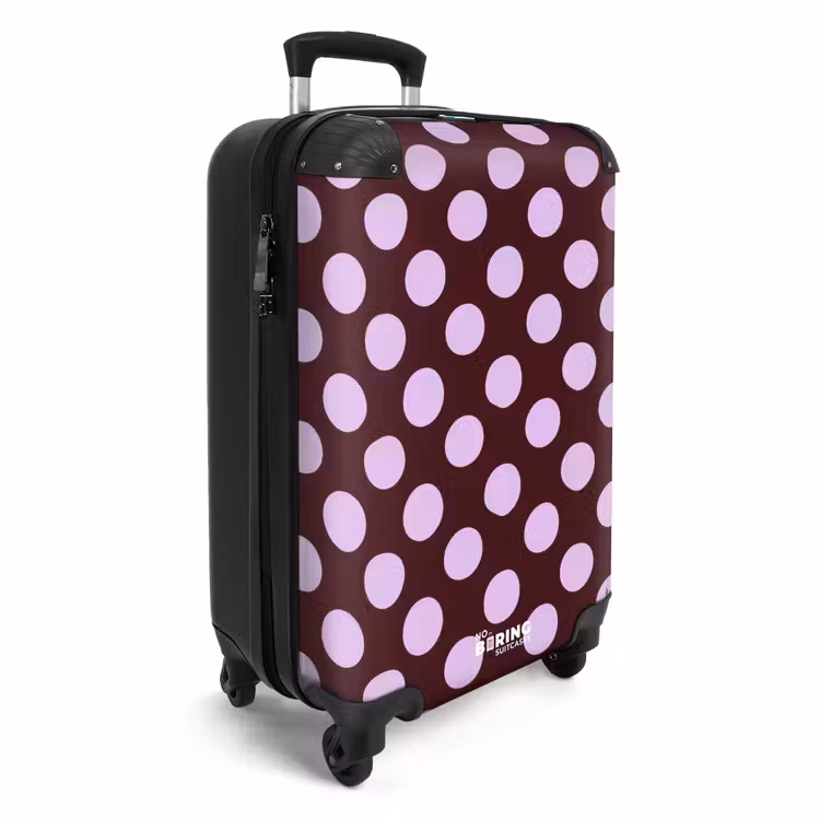 Koffer - Klassisch – Punkte – Lila - Klassiek - Stippen - Paars NBS - Handbagage koffer - Vrouwen middel