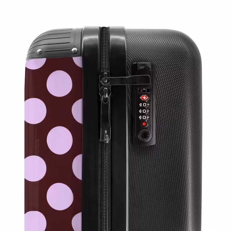 Koffer - Klassisch – Punkte – Lila - Klassiek - Stippen - Paars NBS - Handbagage koffer - Vrouwen middel