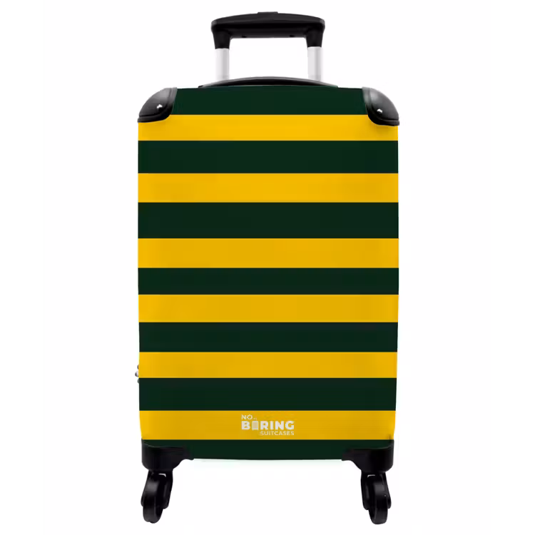 Koffer - Klassisch – Streifen – Grün - Klassiek - Strepen - Groen NBS - Handbagage koffer - Vrouwen middel
