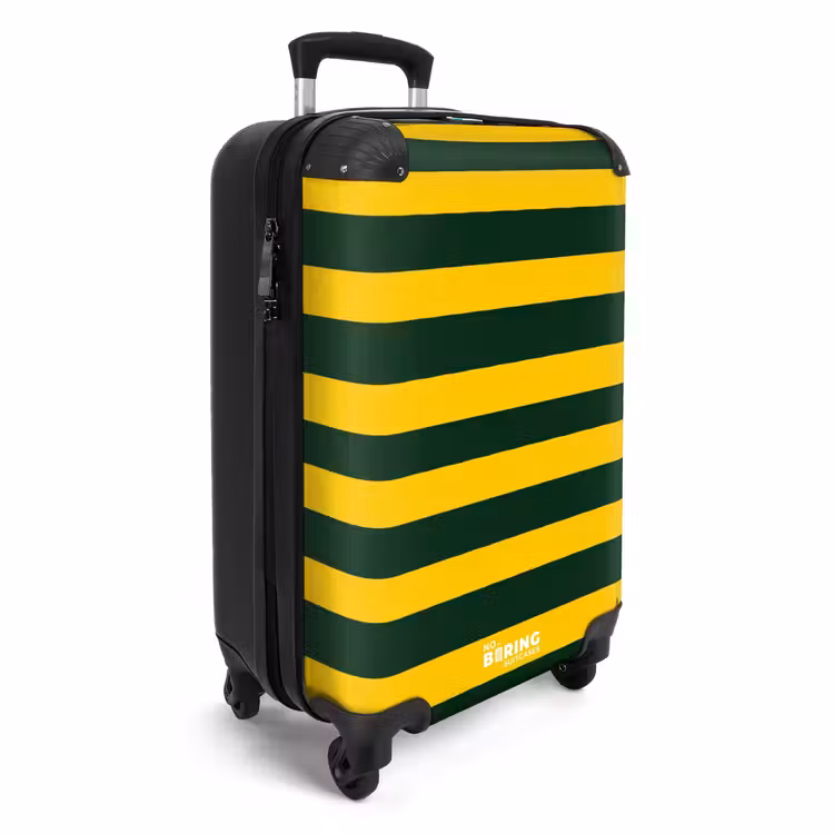 Koffer - Klassisch – Streifen – Grün - Klassiek - Strepen - Groen NBS - Handbagage koffer - Vrouwen middel