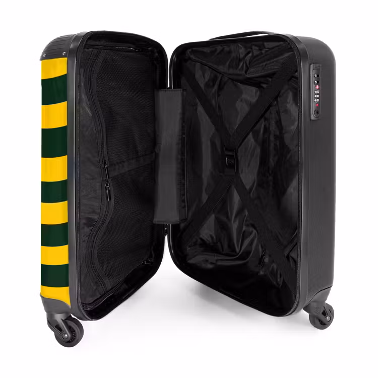 Koffer - Klassisch – Streifen – Grün - Klassiek - Strepen - Groen NBS - Handbagage koffer - Vrouwen middel
