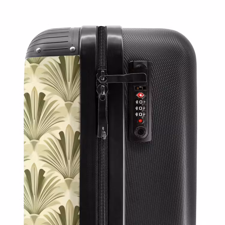 Klassiek - Waaier - Groen NBS - Handbagage koffer - Volwassenen Unisex middel -slot