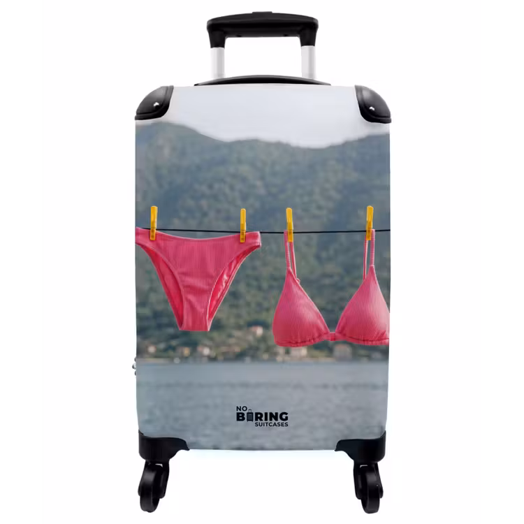 Koffer - Kleidung – Bademode – Wäscheleine – Sommer – Rosa - Kleding - Badkleding - Waslijn - Zomer - Roze NBS - Handbagage koffer - Vrouwen middel