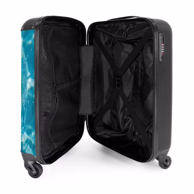 Kokosnoot - Water - Wit NBS - Handbagage koffer - Volwassenen Unisex middel -binnenkant