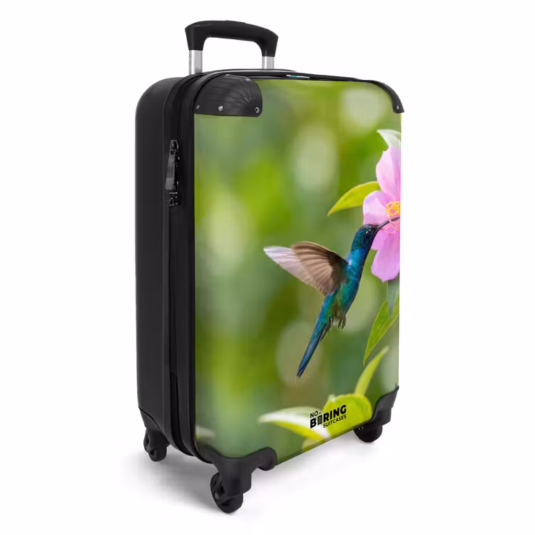Koffer - Kolibri – Blume – Natur – Grün - Kolibrie - Bloem - Natuur - Groen NBS - Handbagage koffer - Volwassenen Unisex middel