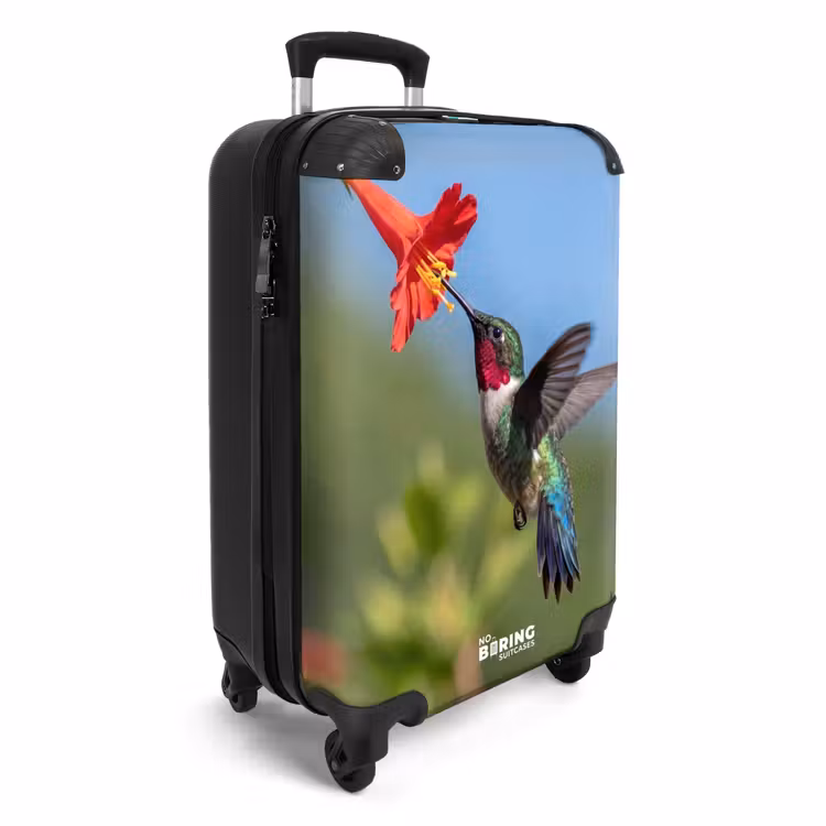Koffer - Kolibri – Blume – Natur – Grün - Kolibrie - Bloem - Natuur - Groen NBS - Handbagage koffer - Volwassenen Unisex middel