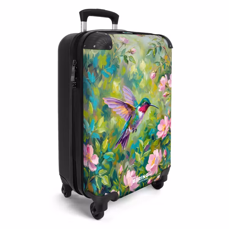 Koffer - Kolibri – Blumen – Natur – Farbenfroh - Kolibrie - Bloemen - Natuur - Kleurrijk NBS - Handbagage koffer - Vrouwen middel