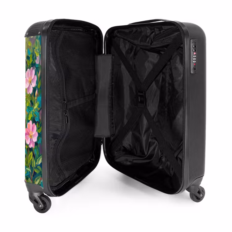 Koffer - Kolibri – Blumen – Natur – Farbenfroh - Kolibrie - Bloemen - Natuur - Kleurrijk NBS - Handbagage koffer - Vrouwen middel