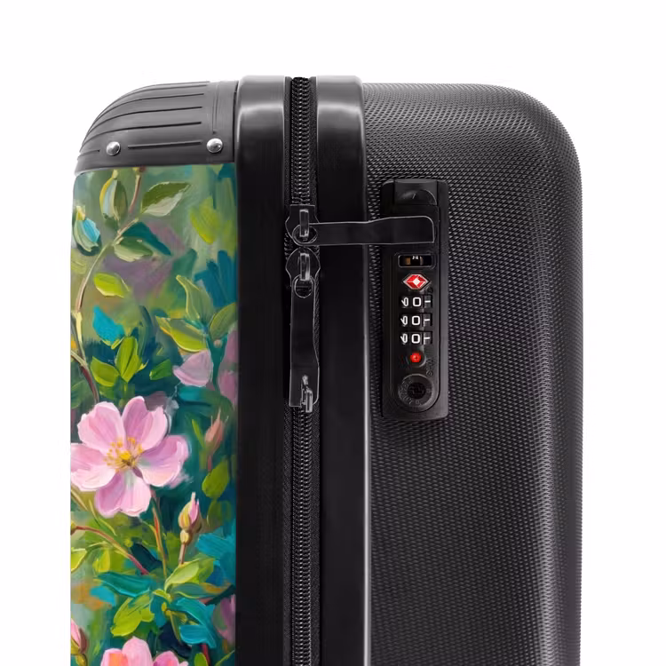 Koffer - Kolibri – Blumen – Natur – Farbenfroh - Kolibrie - Bloemen - Natuur - Kleurrijk NBS - Handbagage koffer - Vrouwen middel